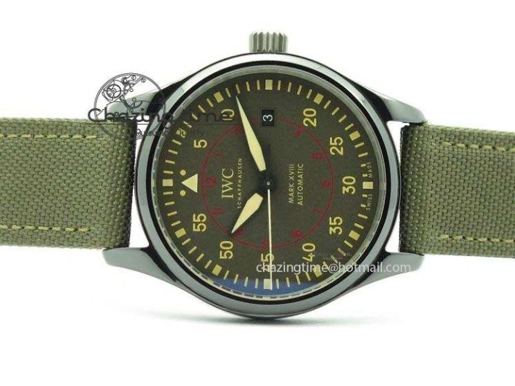 MIROTIME 0304 SunProtective MARK XVII IW324702 Real Ceramic MK Best Edition Green Dial On Green Nylon Strap A 7288